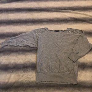 Sweater with Bedazzled Shoulder